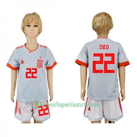 Jalkapallo Pelipaidat Espanja Isco 22 Lasten World Cup 2018 Vieraspaita